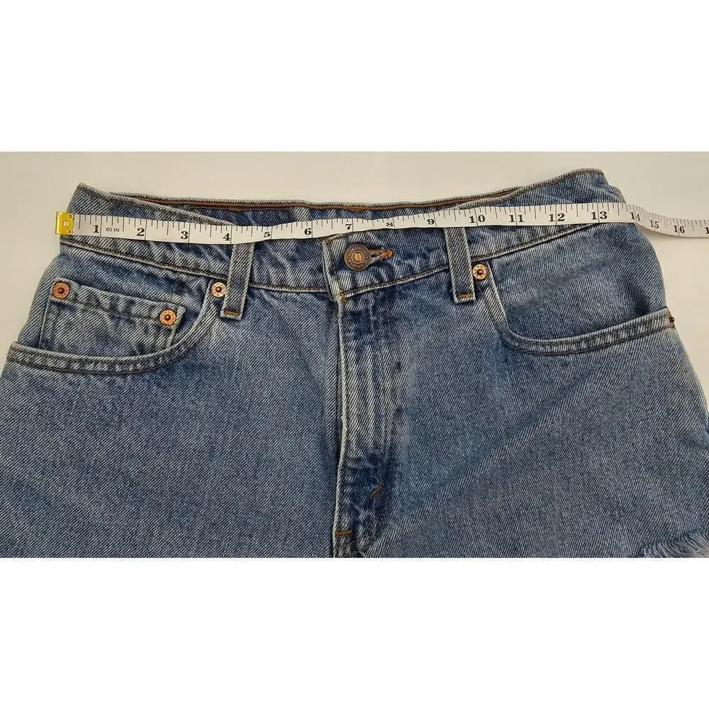 Levi's 550 Vtg Juniors 9 Large Denim Cutoff Jeans - Picture 5 of 7